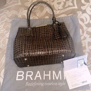 Brahmin Anytime Tote-Caviar La Scala
